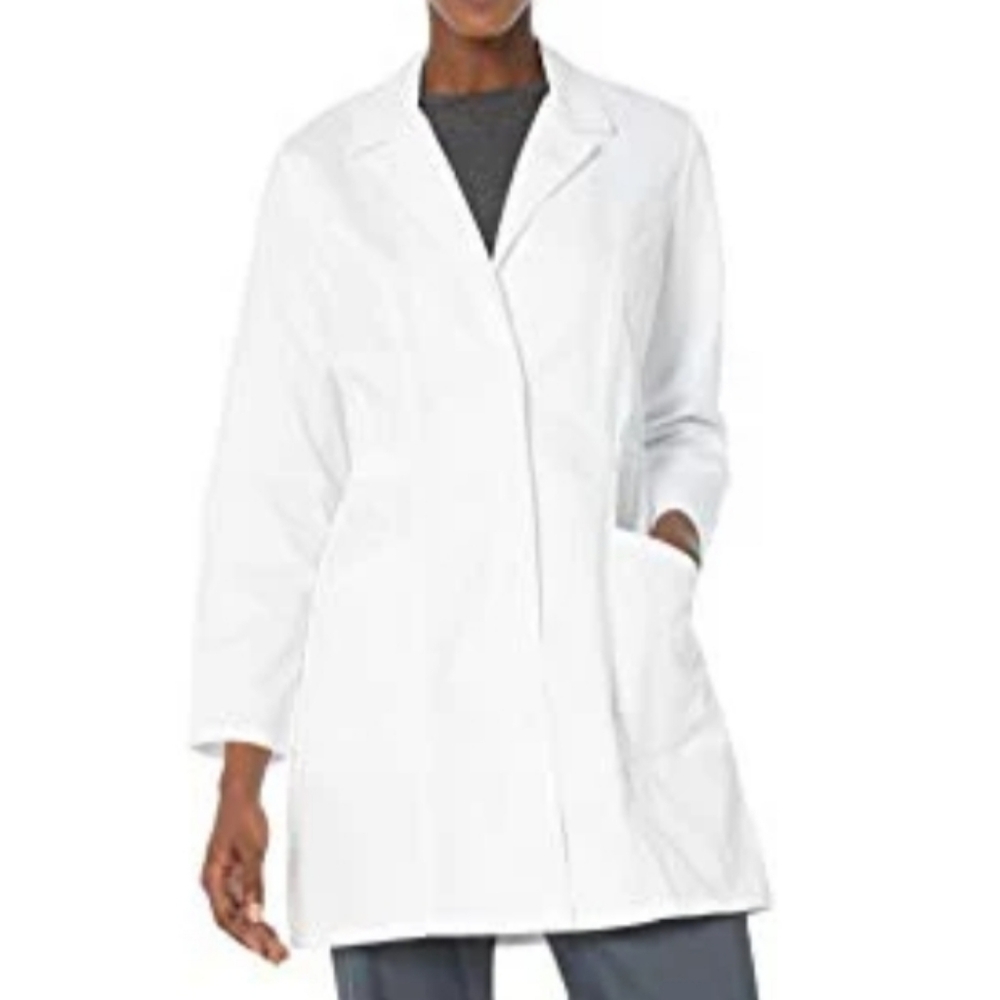 Dickies updated missy fit lab coat white pockets style 84402-34" sz XS GUC scrub